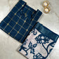 Silk Check Kurti Kalamkari Dupatta