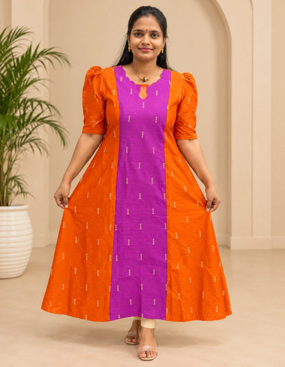 Raw Silk Aline Scalap Design