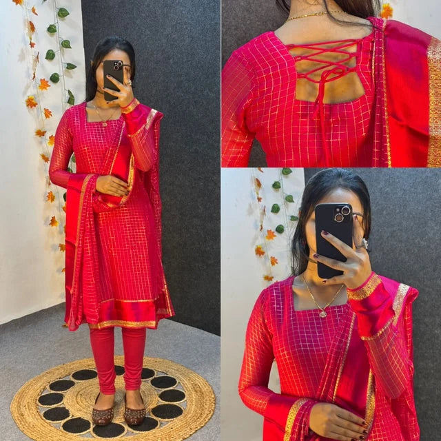 Viscose Georgette Top with Dupatta