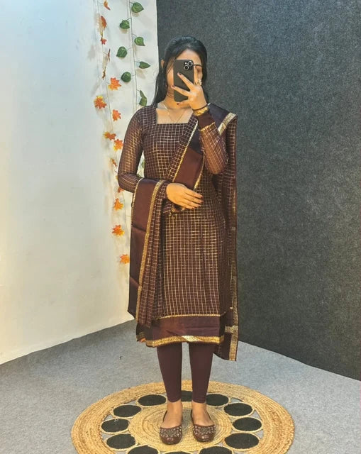 Viscose Georgette Top with Dupatta