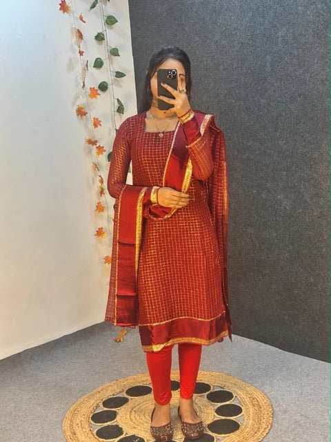 Viscose Georgette Top with Dupatta