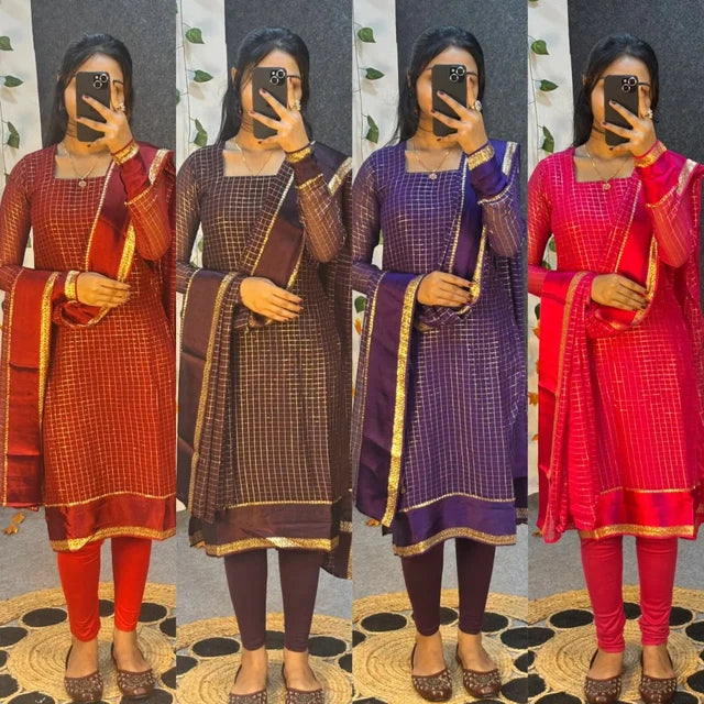 Viscose Georgette Top with Dupatta
