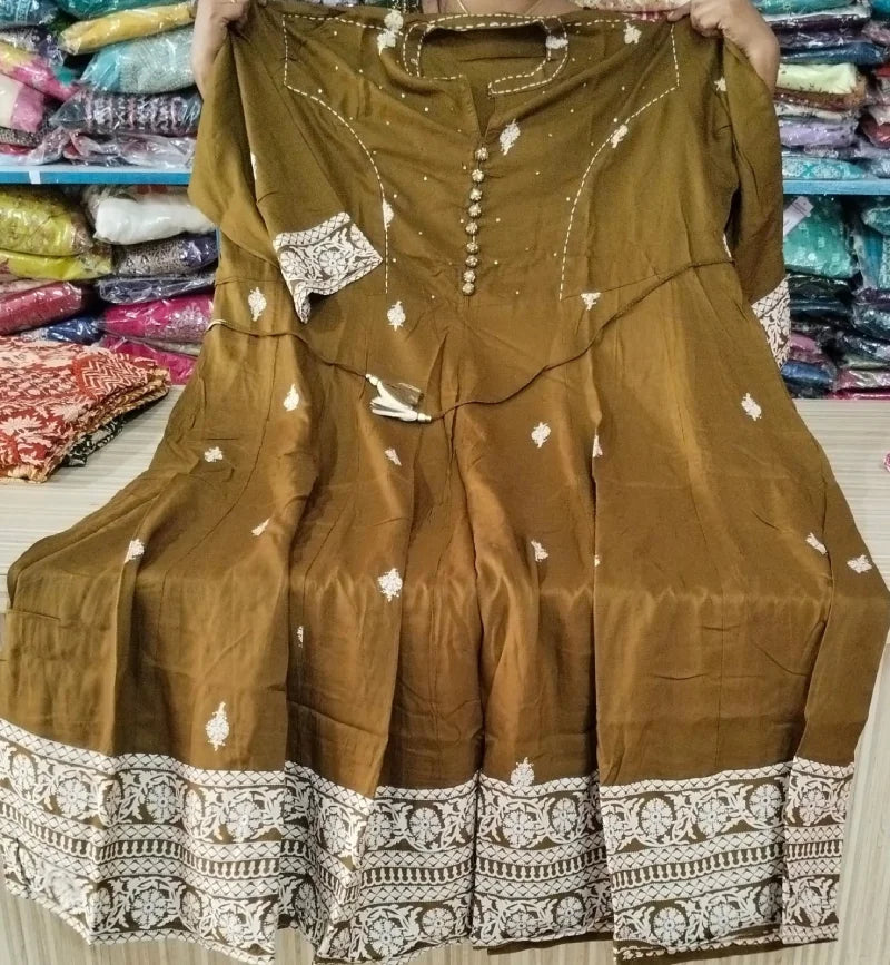 Plus Size Heavy Rayon Button Mirror Umbrella