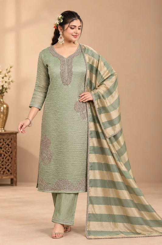 Heavy Aari Work Salsa 3pcs Set
