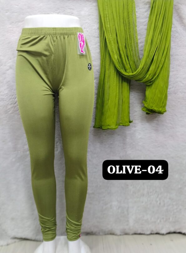 Plus Size Shimmer Full Length Leggings and Dupatta