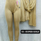Plus Size Shimmer Full Length Leggings and Dupatta