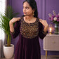 Small Size Aari Work Anarkali Top with Dupatta