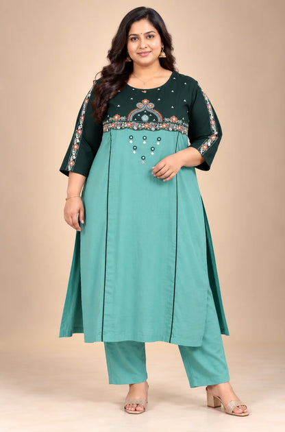 Plus Size Slubcottton Silk - Co-ord Sets