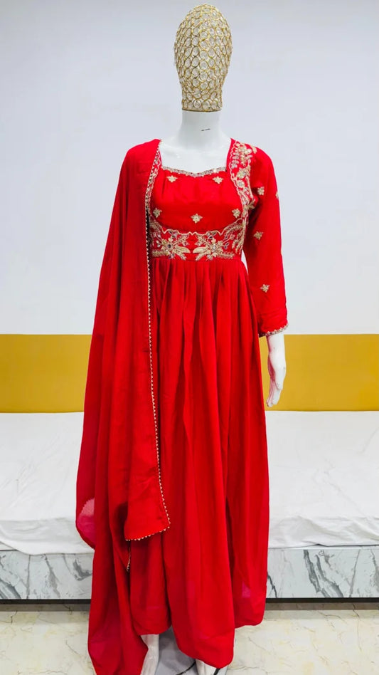 Plus Size Chinon Gown