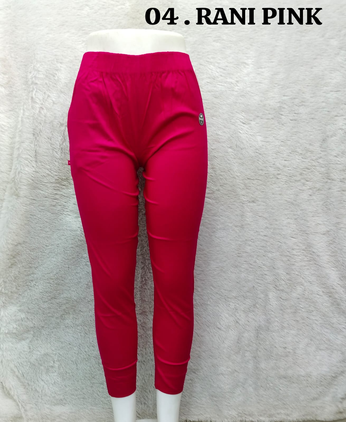 Straight Cotton Pant - Rani Pink
