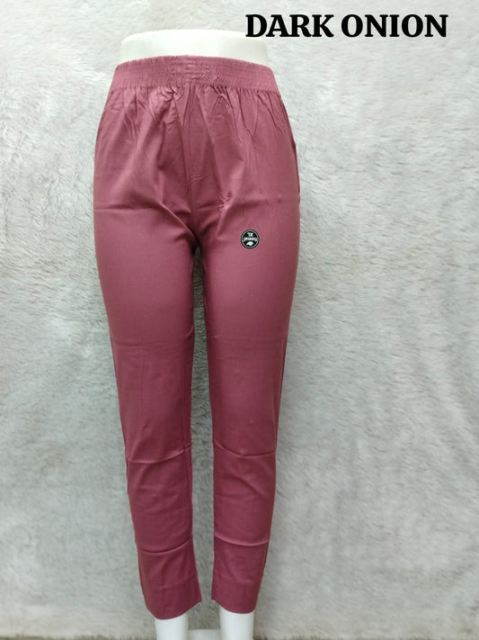 Straight Cotton Pant - Dark Onion