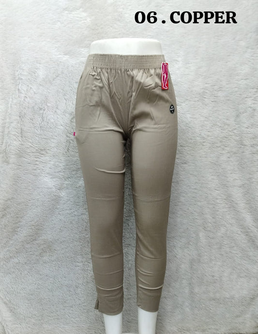 Straight Cotton Pant - Copper