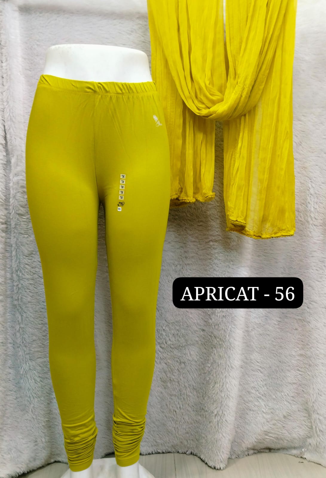 4 Way Leggings & Nazmin Dupatta - Apricat