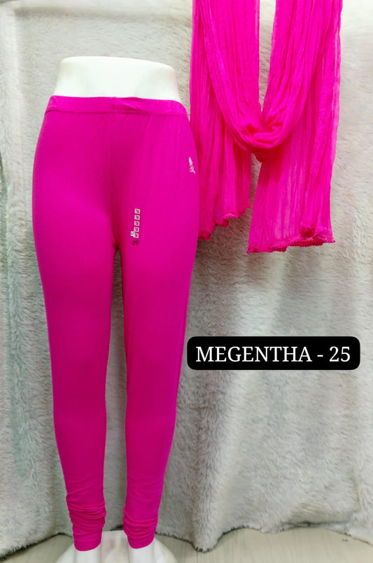 4 Way Leggings & Nazmin Dupatta - Megentha
