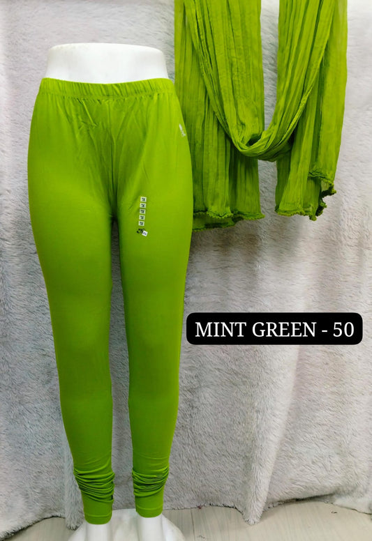 4 Way Leggings & Nazmin Dupatta - Mind Green