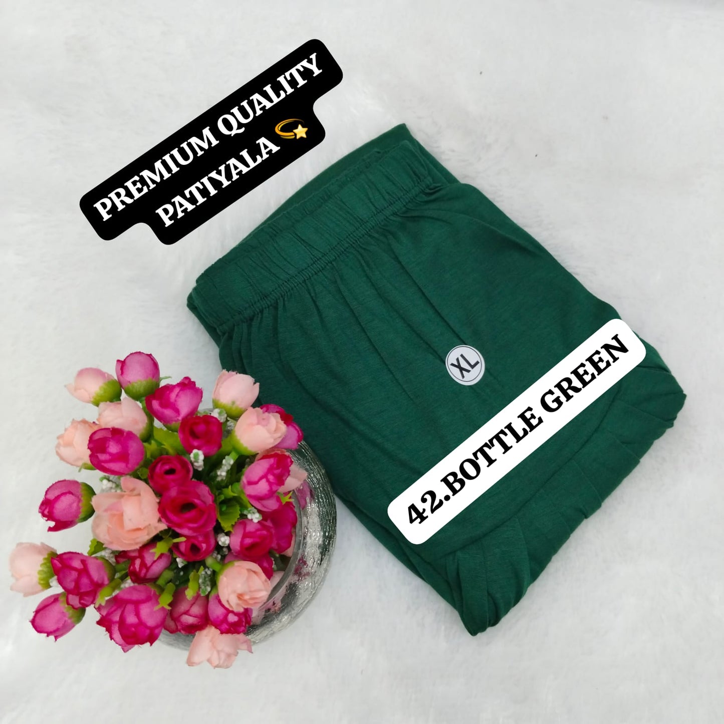 Viscose Pattiyala Pant - Bottle Green