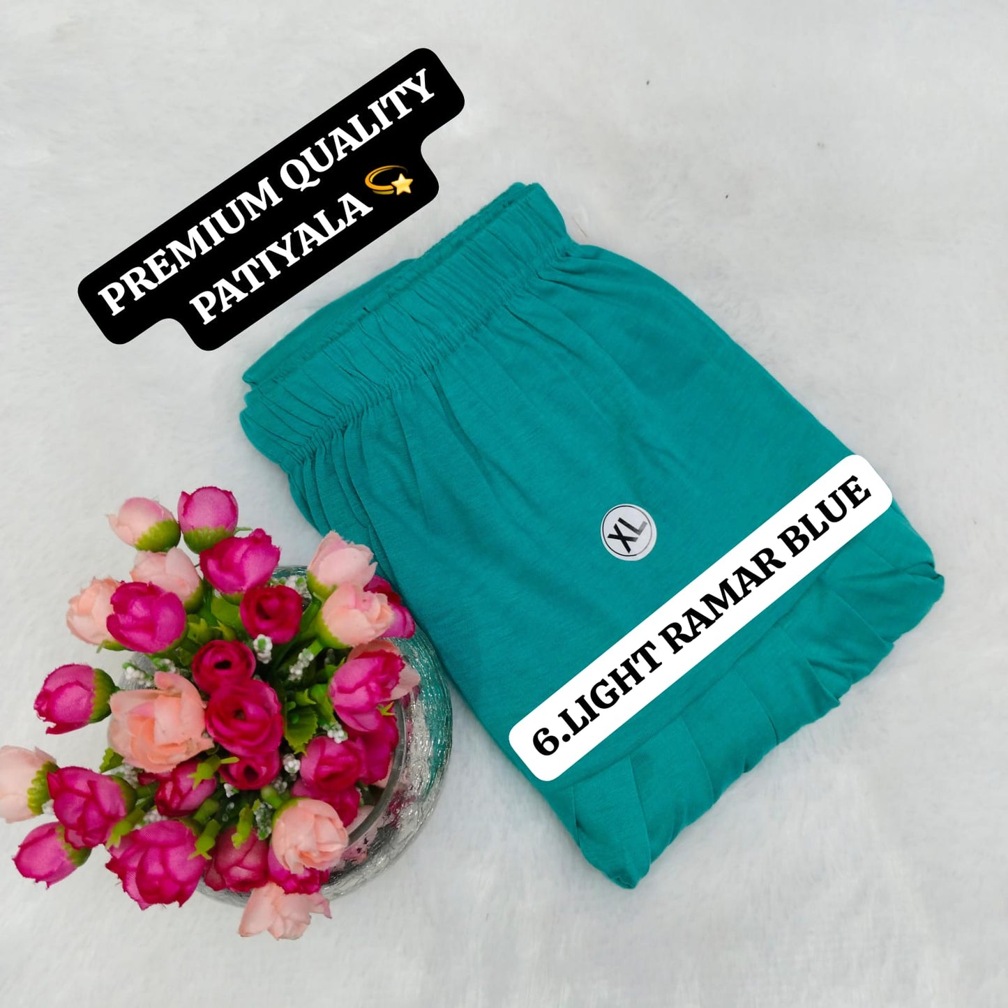 Viscose Pattiyala Pant - Light Ramar Blue