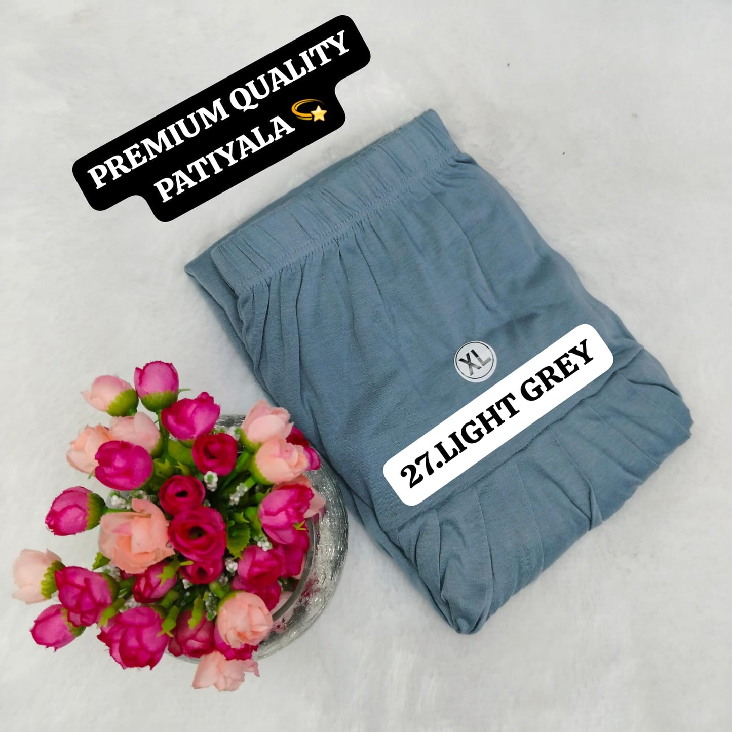 Viscose Pattiyala Pant - Light Grey