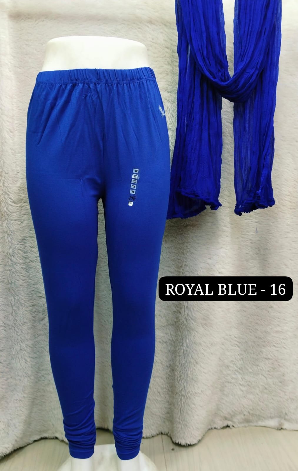 4 way Leggings & Nazmin Dupatta - Royal Blue