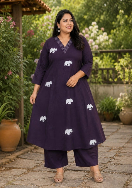 Vertican Fabric Gown