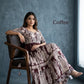 Plus Size Kalamkari Frock - Coffee (3XL-5XL)