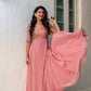 Plus Size Heavy Faux Georgette With Embroidery With Sequence Work