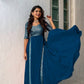 Heavy Faux Georgette With Embroidery With Sequence Work