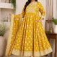 Plus Size Cotton Panel Anarkali