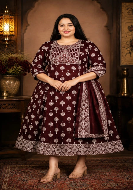 Cotton Panel Anarkali