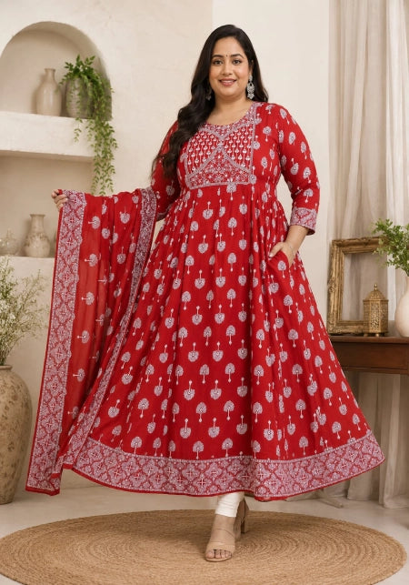 Cotton Panel Anarkali