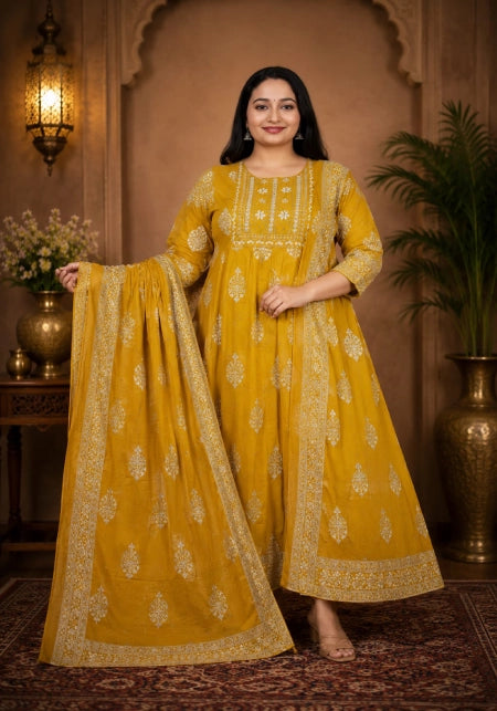Cotton Panel Anarkali