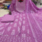 Big Size Pure Cotton Kurti Pent Duppata Set - Lavander - SSVBO6