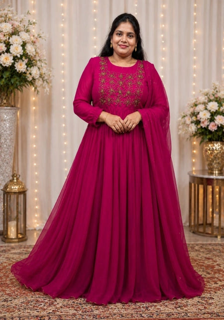 Aari Work Panel Cut Anarkali