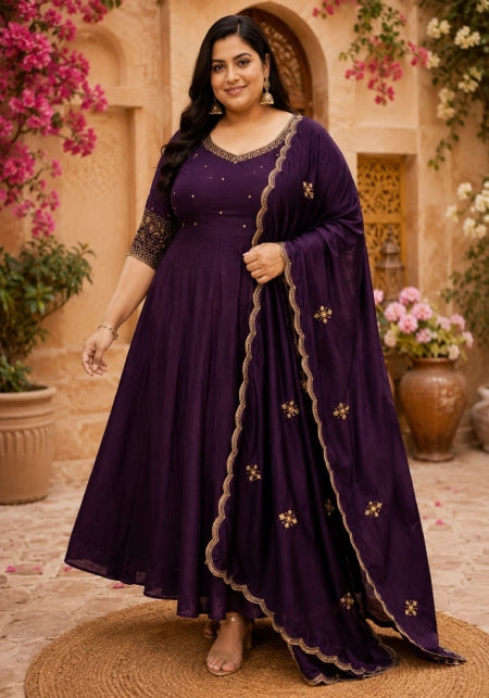 Vichitra Silk Anarkali