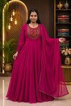 Plus Size Aari Work Small Size- Rani Pink (3XL)
