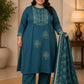 Plus Size Pure Mul Cotton Side Open 3 Piece Set
