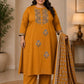Plus Size Pure Mul Cotton Side Open 3 Piece Set
