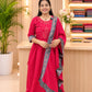 Cotton Umbrella Top With Dupatta