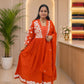 Cotton Umbrella Top With Dupatta