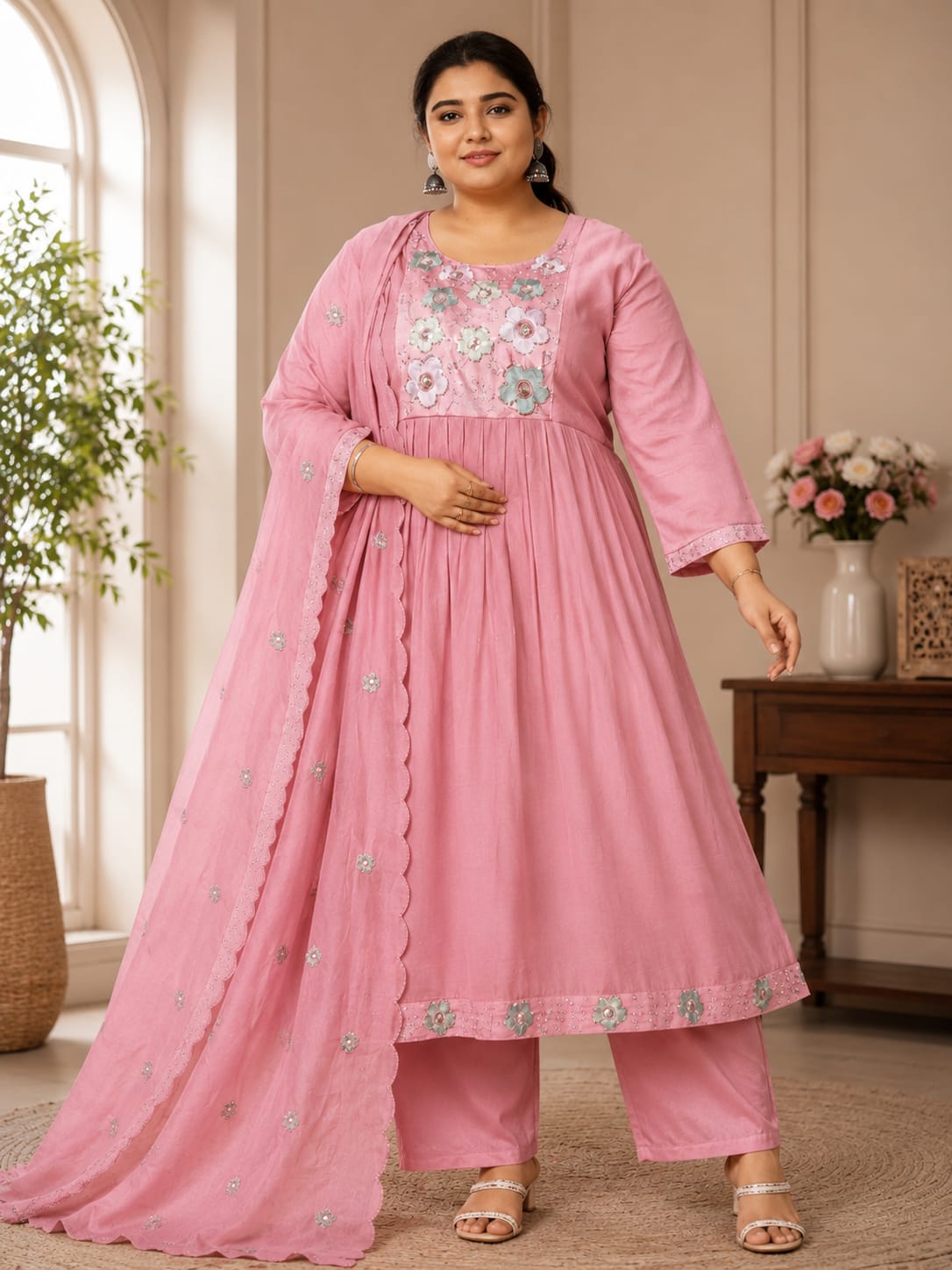 Plus Size Mulchantheri 3pcs Set