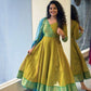 Span Cotton  Umbrella Top with Dupatta
