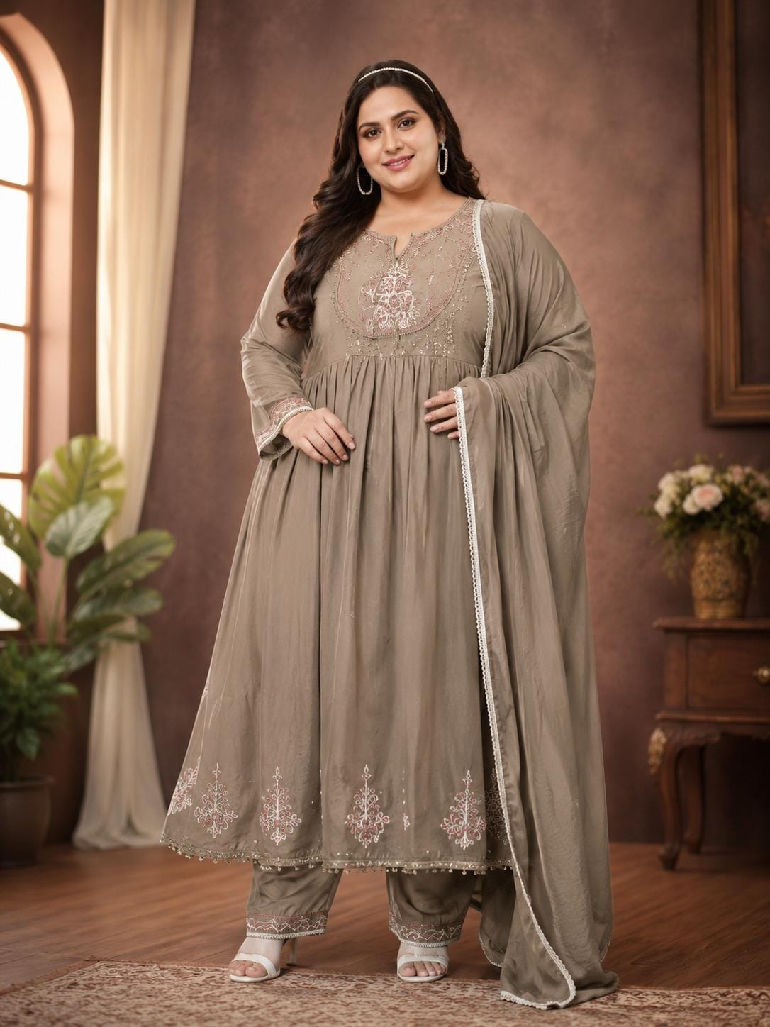 Plus Size  Mul Cotton Thread Emporidary 3 pcs Set