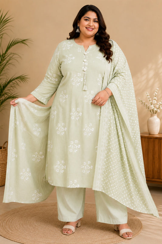 Plus size Side Open 3pcs Set