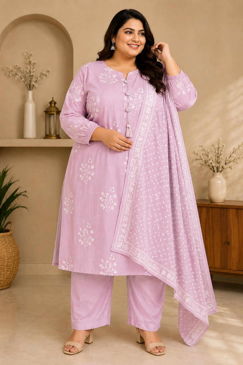 Plus size Side Open 3pcs Set