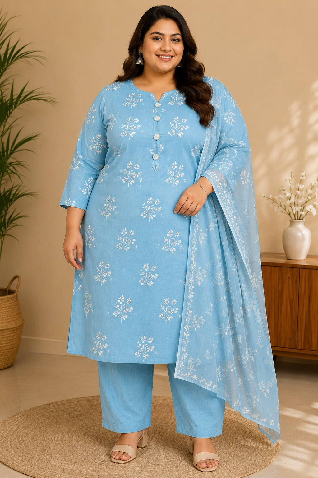 Plus size Side Open 3pcs Set