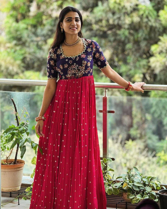 Georgette emporidary sequence work