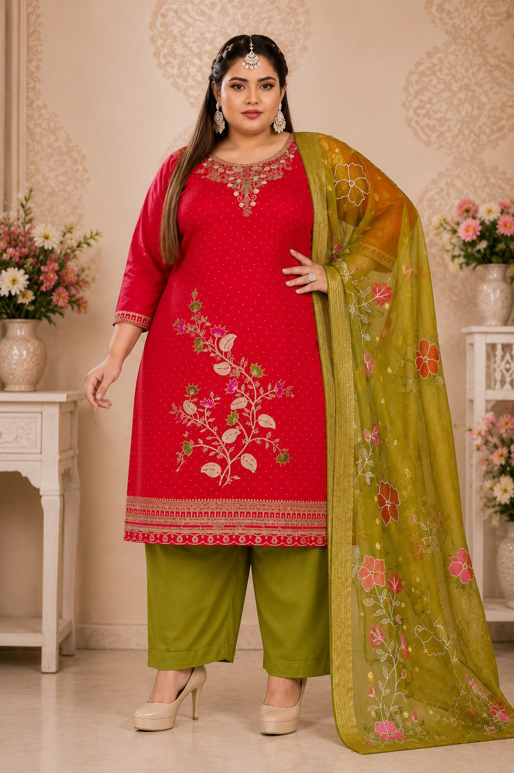 Plus Size Space Silk Thread Embroidery