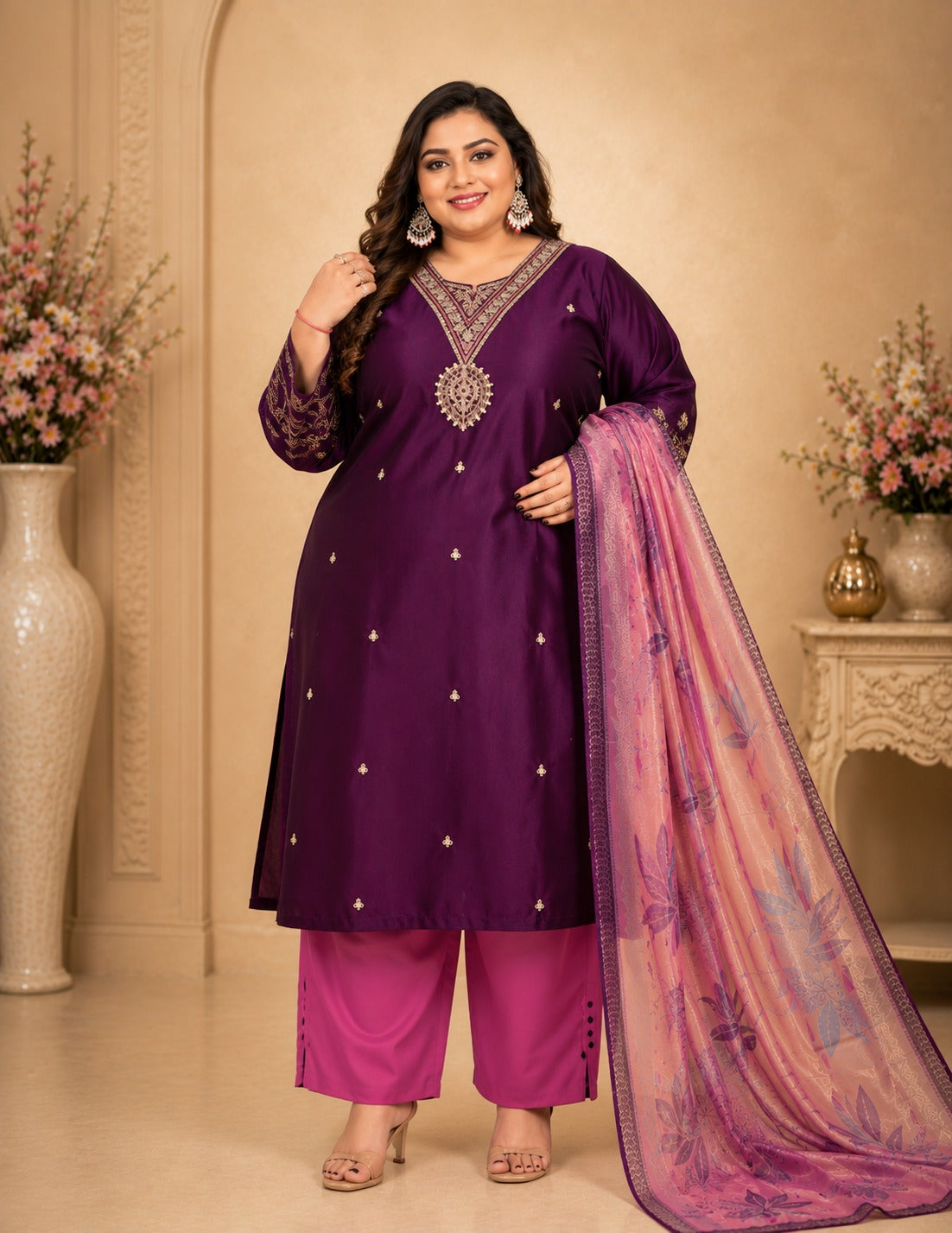 Plus Size Rangila Silk
