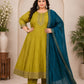 Plus Size 	 Vizhitrasilk Kali Model Anarkali