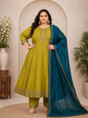 Plus Size 	 Vizhitrasilk Kali Model Anarkali